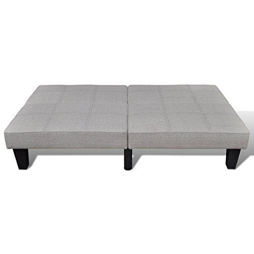 Sofabett Struktur grau schwarze Füße