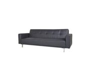Couch Luis schwarz Kunstleder klappbar für 2 Personen