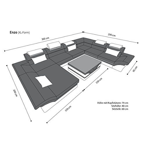 Mega Wohnlandschaft ENZO XXL