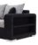 famous Polsterecke Houston 226 x 160 cm Mikrovelours-Struktur, schwarz / grau