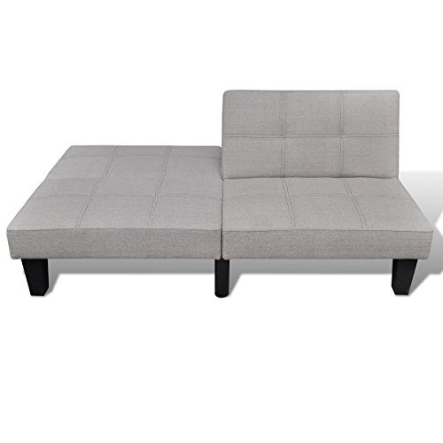 Sofabett Struktur grau schwarze Füße