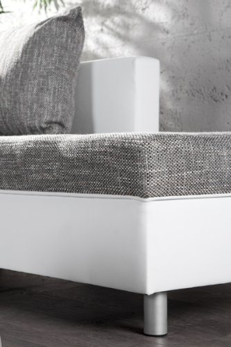 Ecksofa SULTAN Strukturstoff grau OT rechts