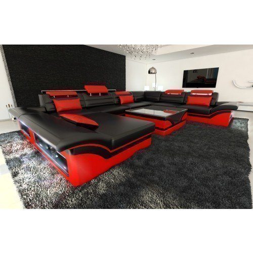 Mega Wohnlandschaft ENZO XXL + LED