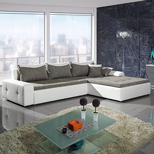 Wohnlandschaft Grau Weiss London