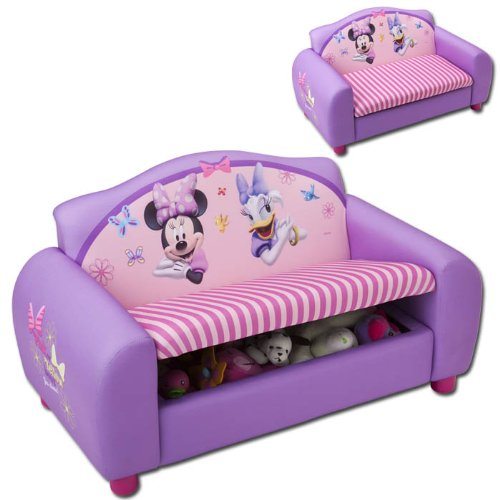 Kindersofa mit Motivauswahl (Minnie Mouse) lila