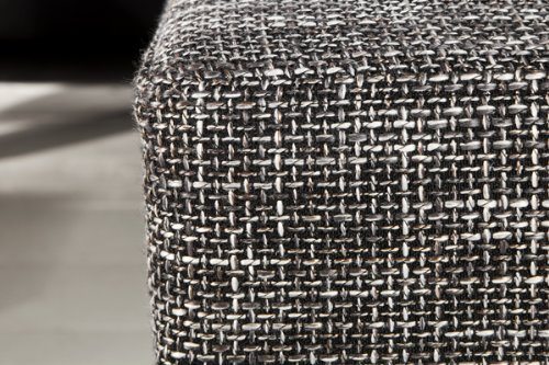 Ecksofa Strukturstoff schwarz OT rechts