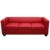 3er Sofa Couch Lille ~ Kunstleder, rot