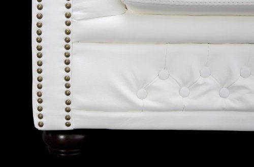 Chesterfield Sofa Weiss aus dem Hause Casa Padrino mit Nieten