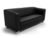 CHICAGO Sofa / Ledersofa, schwarz