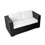 Lounge Möbel Sofa schwarz - Gartenmöbel