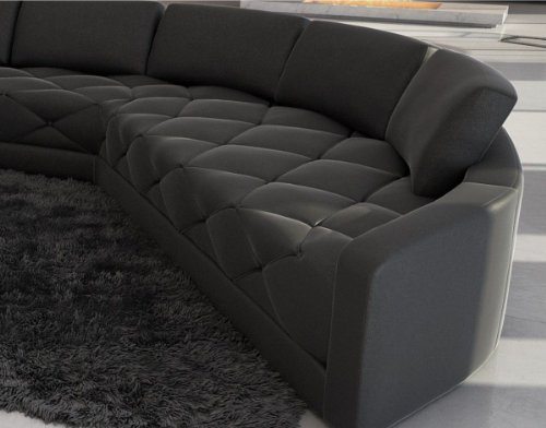 Lounge Sofa Menexia In Schwarz Inklusive Kissen