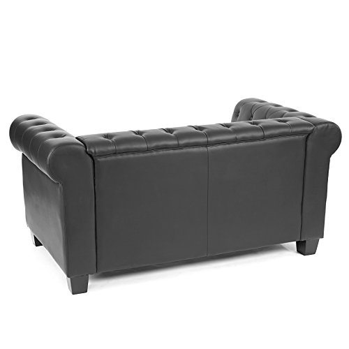 Luxus 2er Sofa Loungesofa Couch Chesterfield Kunstleder