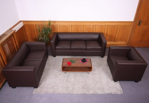 coffee 3er Sofa Couch Loungesofa Lille Kunstleder 