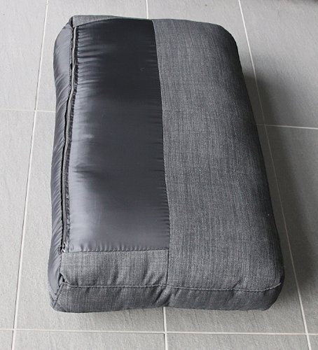 2er Leinen Couch in Anthrazit