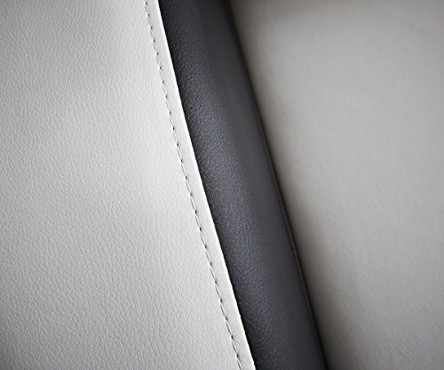 Couch Paige Weisses Kunstleder cm Ottomane variabel Ecksofa