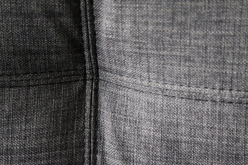 2er Sofa Leinen Couch in Anthrazit Rückansicht