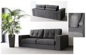 2 Sitzer Sofa Leinen Couch