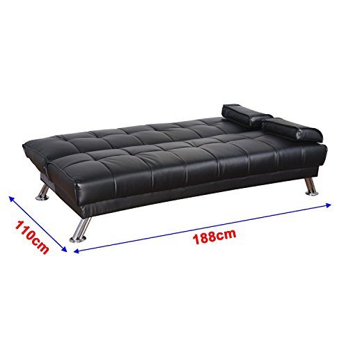 homcom Schlafsofa Gästebett, schwarz