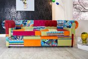 Chesterfield Sofa Patchwork bunte Farben