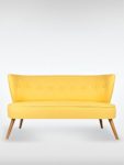 Vintage Sofa 2er gelb