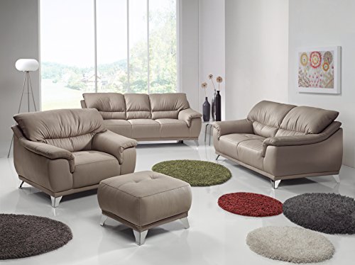 Couchgarnitur Textilleder sand