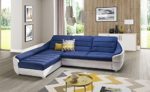 Polsterecke mit Schlaffunktion Sofa blau