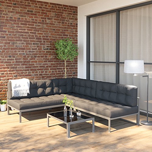 OSKAR Aluminium Sofa + Tisch